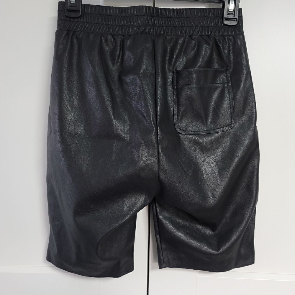 n:philanthropy black faux leather shorts - Picture 6 of 7